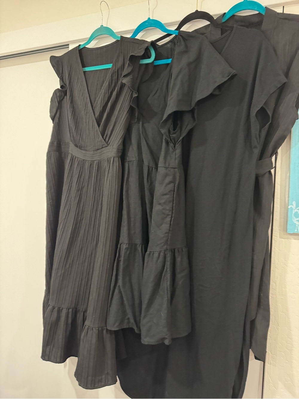 4 pack-Women’s Black Sleeve Dresses - Classic Everyday Style
